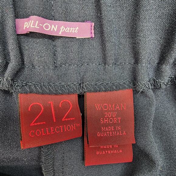 NWT 212 Dress Pants Women’s 20W Short Pull-On Blue Elastic Waist Pockets Career - Picture 10 of 15
